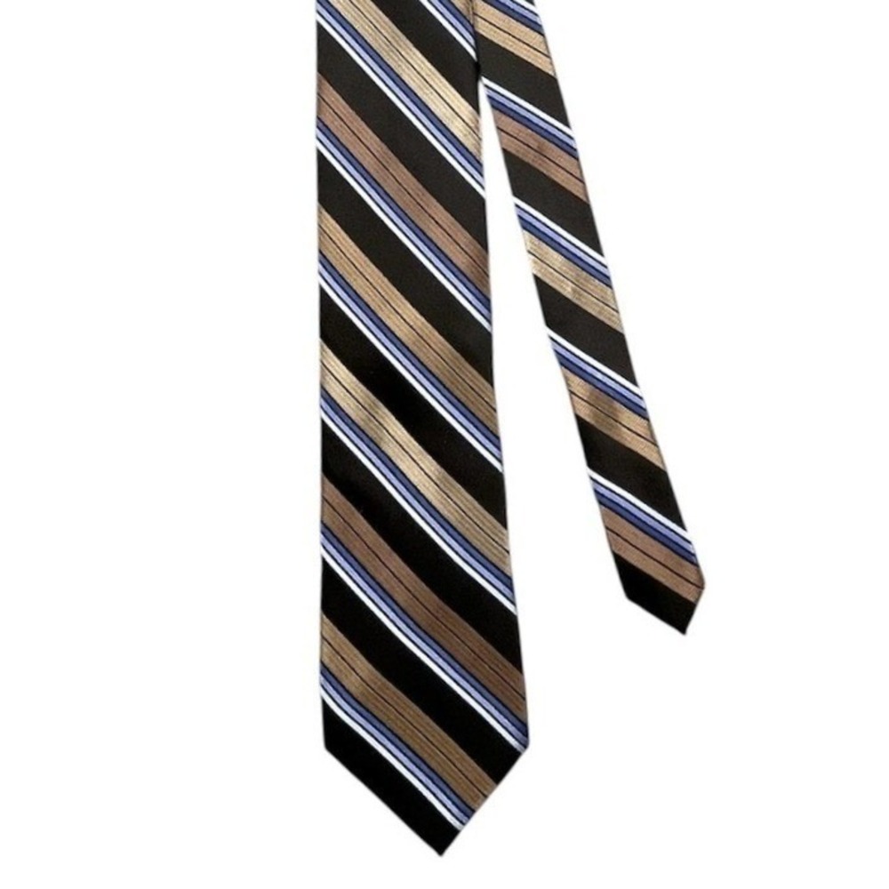 Arrow Black Striped Silk Necktie Business Formal Mens OS
